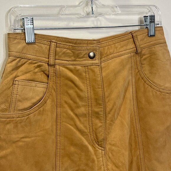 Vtg Leather Pants Women 12 (S) High Waist Western 80s Retro Country Rodeo 90s - Picture 5 of 16